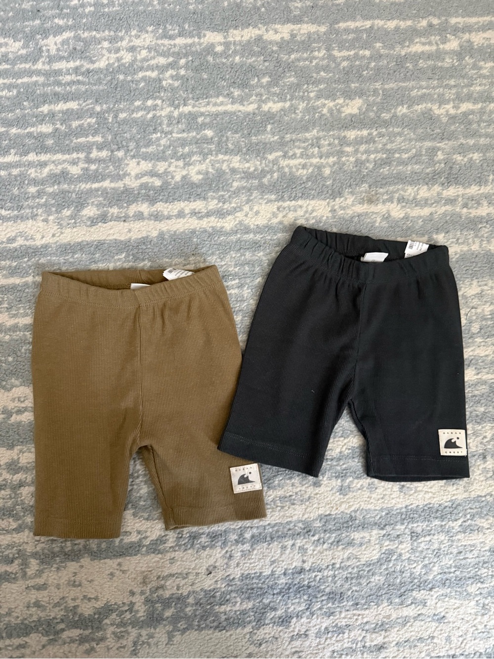 Set of 2 Zara Kids Ribbed Biking Shorts in Brown and Black